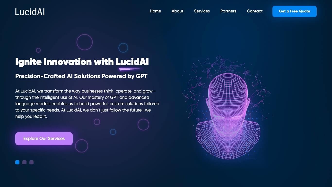 LucidAI - Custom Website